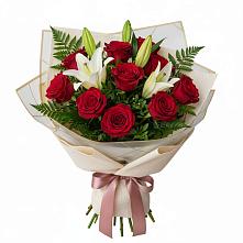 Букет цветов из:  Лилии и Розы #REPLACE_PRED# Забайкальске