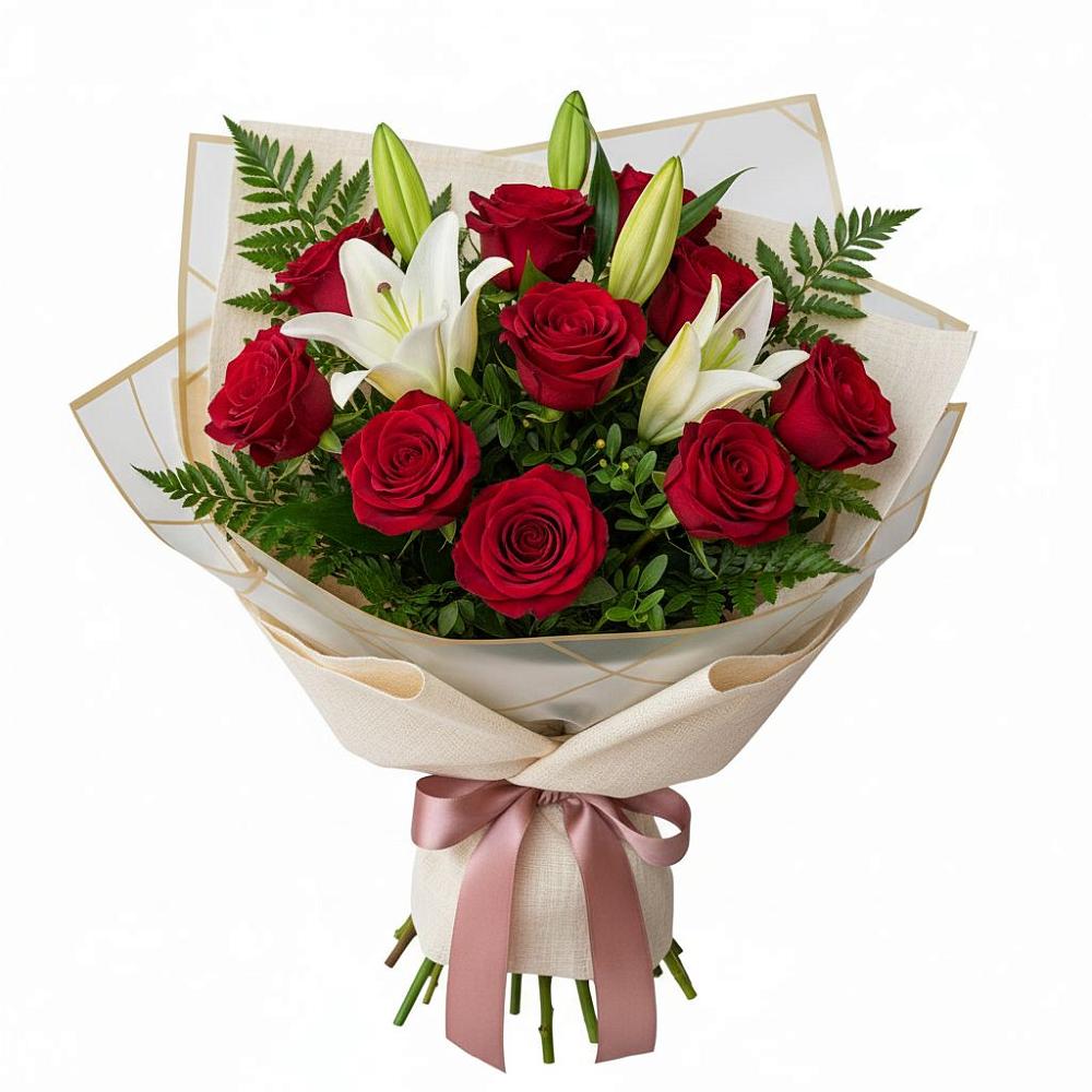 Букет цветов из: Лилии и Розы в Забайкальске