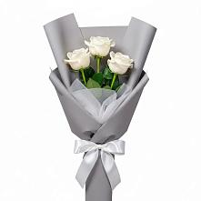 Букет 3 белые розы #REPLACE_PRED# Забайкальске
