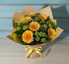 Букет цветов из:  Герберы и Хризантемы в Забайкальске