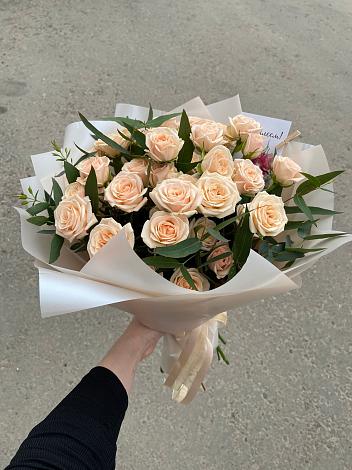 Букет Кремовые розы Латте в Забайкальске