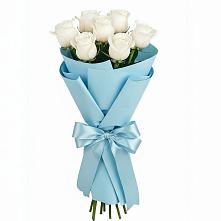 Букет 7 белых роз Проуд в Забайкальске