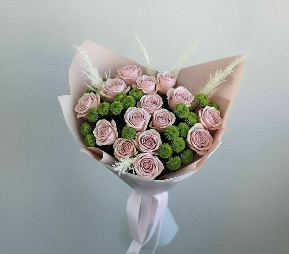 Букет цветов из: Розы и Хризантемы в Забайкальске