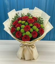 Букет цветов из:  Розы и Хризантемы в Забайкальске