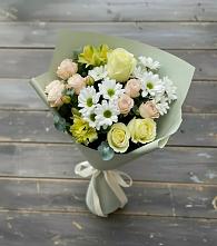 Букет цветов из:  Альстромерии, Розы и Хризантемы в Забайкальске